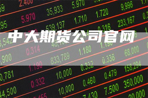 中大期货公司官网