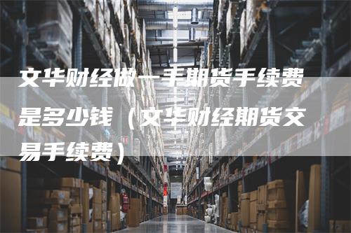文华财经做一手期货手续费是多少钱(文华财经期货交易手续费)-恒远期货