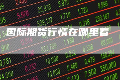 国际期货行情在哪里看