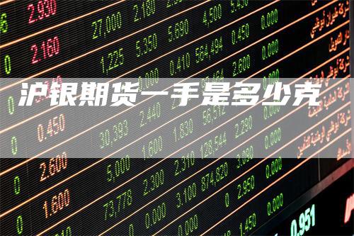 沪银期货一手是多少克
