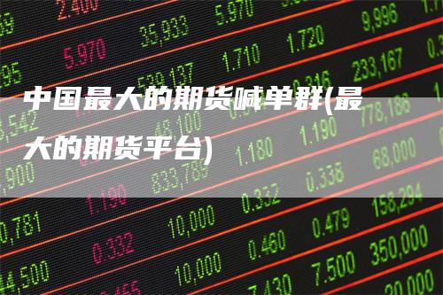 中国最大的期货喊单群(最大的期货平台)