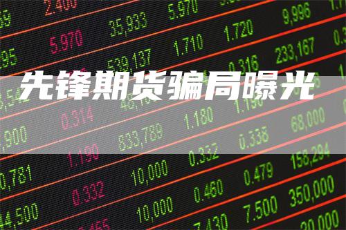 先锋期货骗局曝光